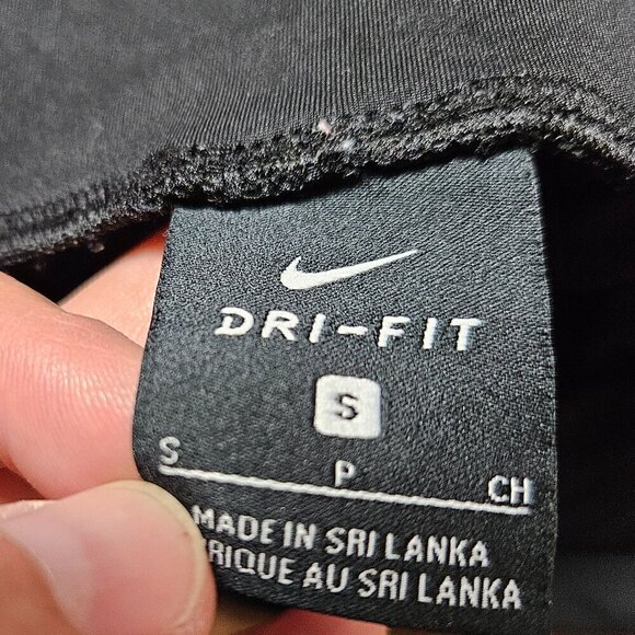 Nike Dri Fit Orange Theory Pants Womens S Black Gym Activewear Polyester Spandex - Picture 3 of 10